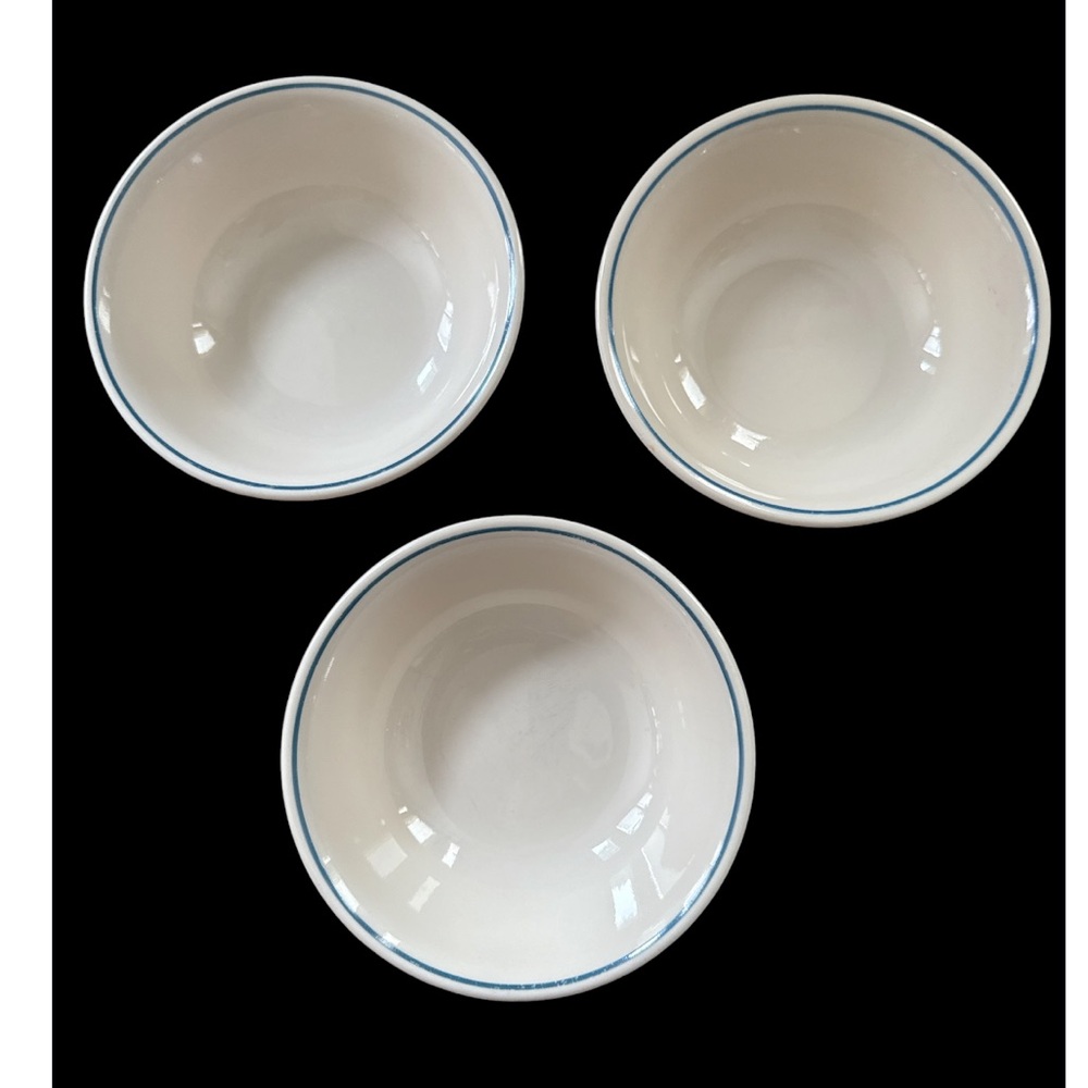 Corelle Country Violets Cereal Soup Bowls 6.25" Set of 3 Single Blue Band